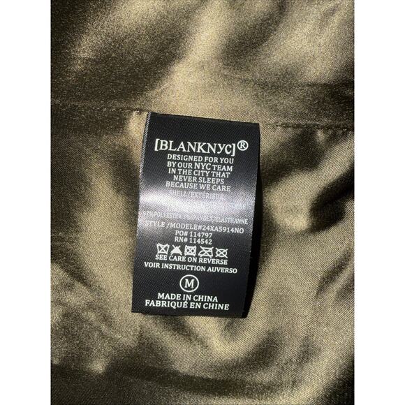 BLANKNYC Women’s Sz M Faux Leather Moto Jacket in Secret Meadow Green - Picture 9 of 11